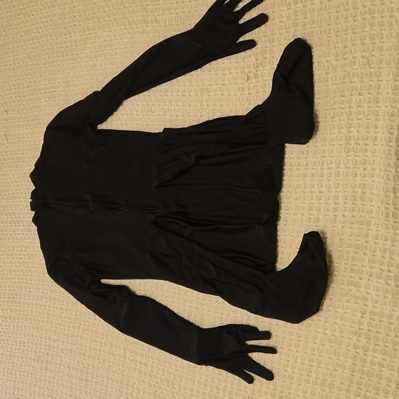 Morphsuit black Teen size Full Body with Hood - Picture 3 of 6